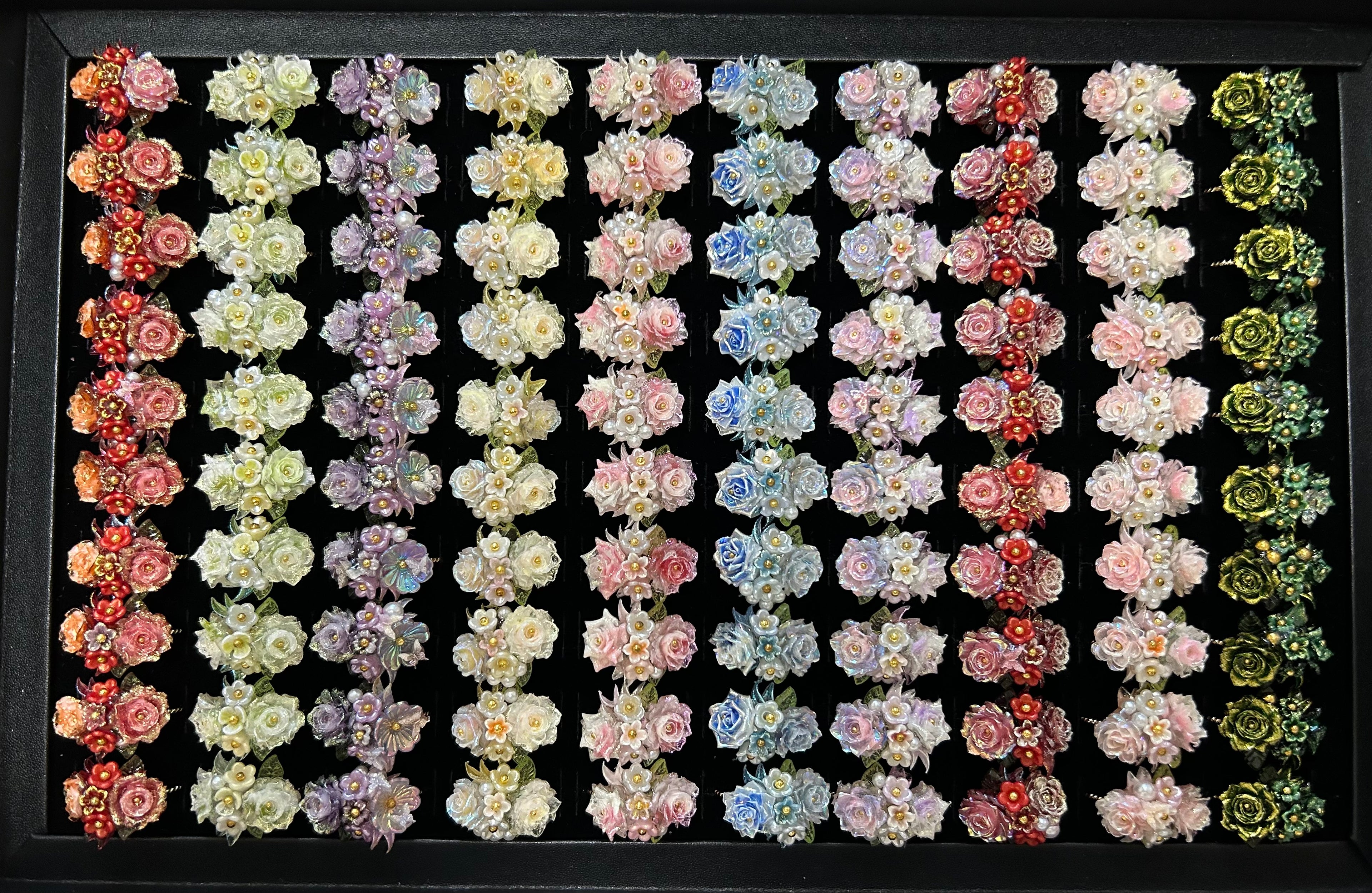 Handmade Colorful Rose Ring - Explore Monet's Garden