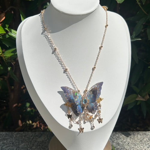 Butterfly Laser Iridescent Necklace - Butterfly Fairy