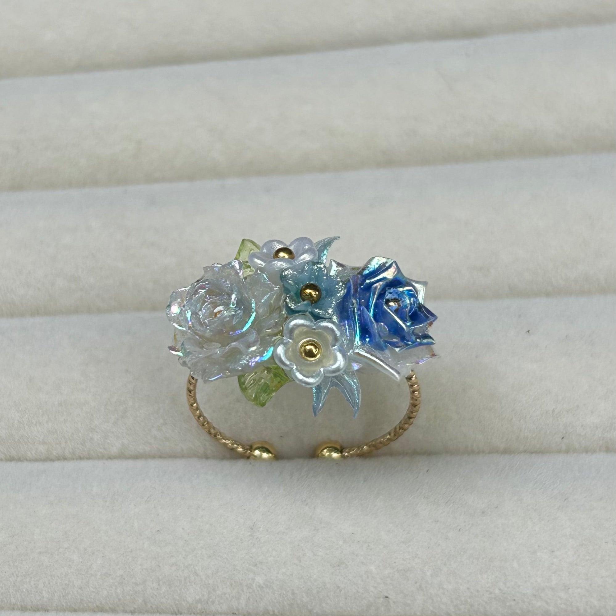Handmade Colorful Rose Ring - Explore Monet's Garden