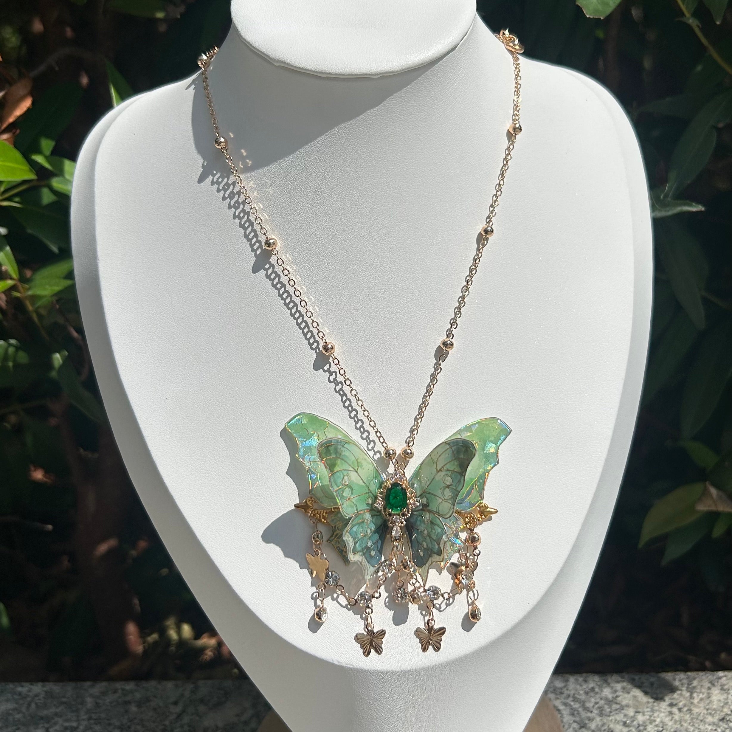 Butterfly Laser Iridescent Necklace - Butterfly Fairy