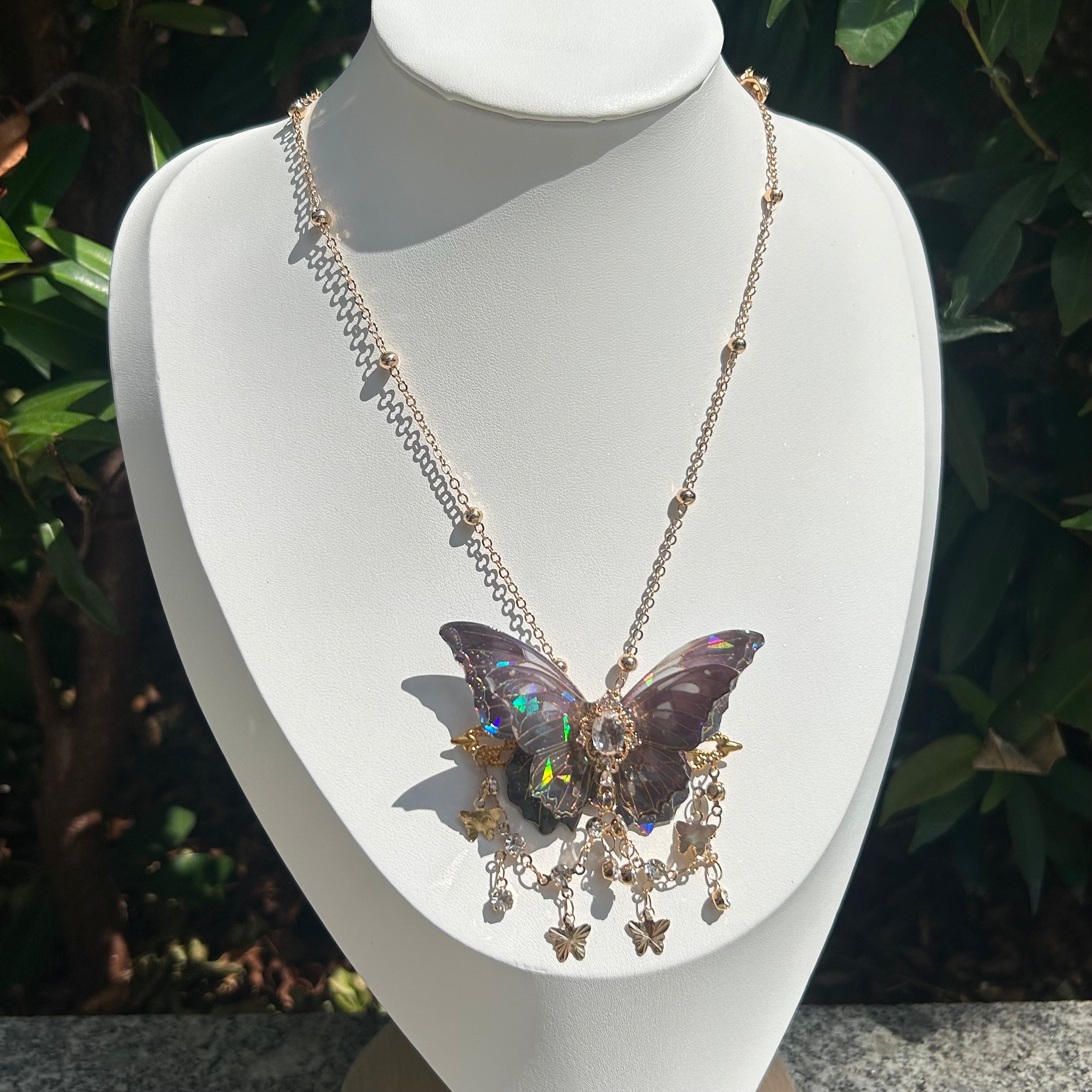 Butterfly Laser Iridescent Necklace - Butterfly Fairy