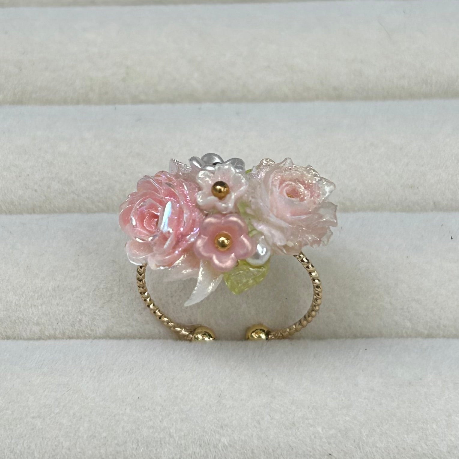 Handmade Colorful Rose Ring - Explore Monet's Garden
