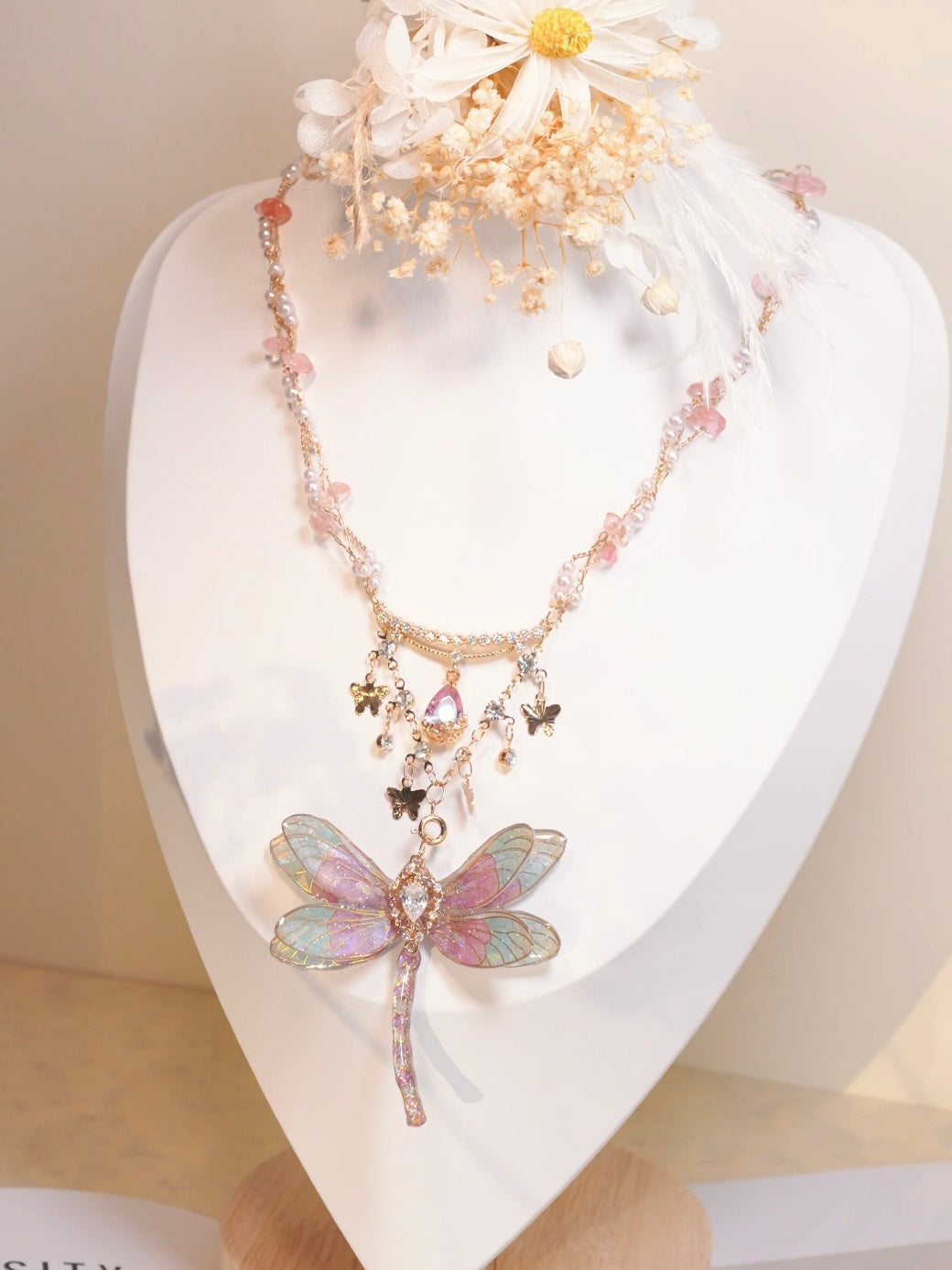 Dragonfly Iridescent Necklace - Dragonfly Fairy