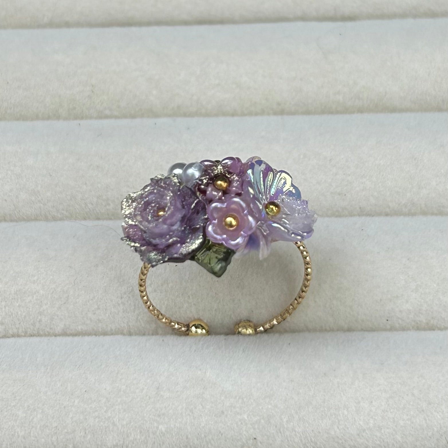 Handmade Colorful Rose Ring - Explore Monet's Garden
