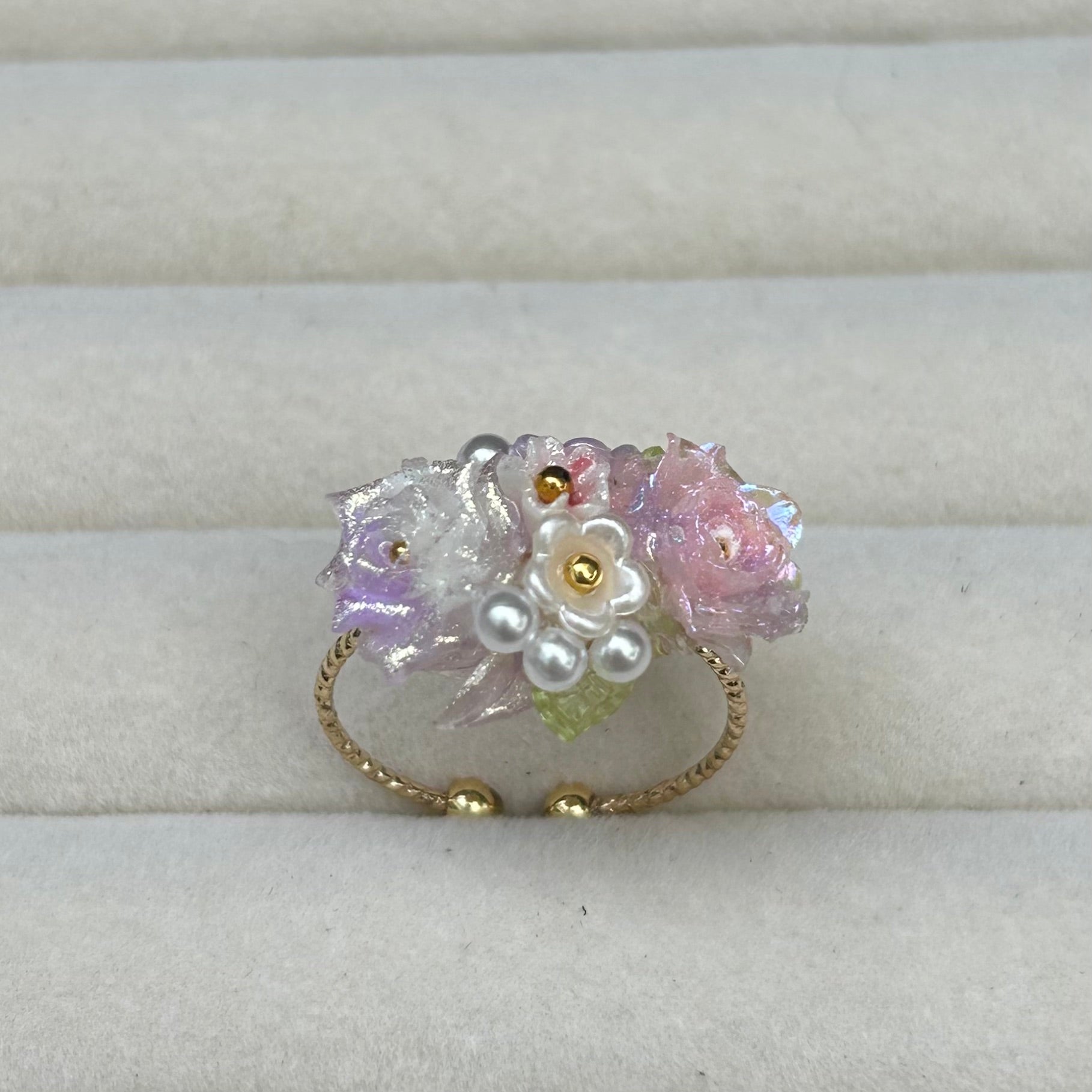 Handmade Colorful Rose Ring - Explore Monet's Garden