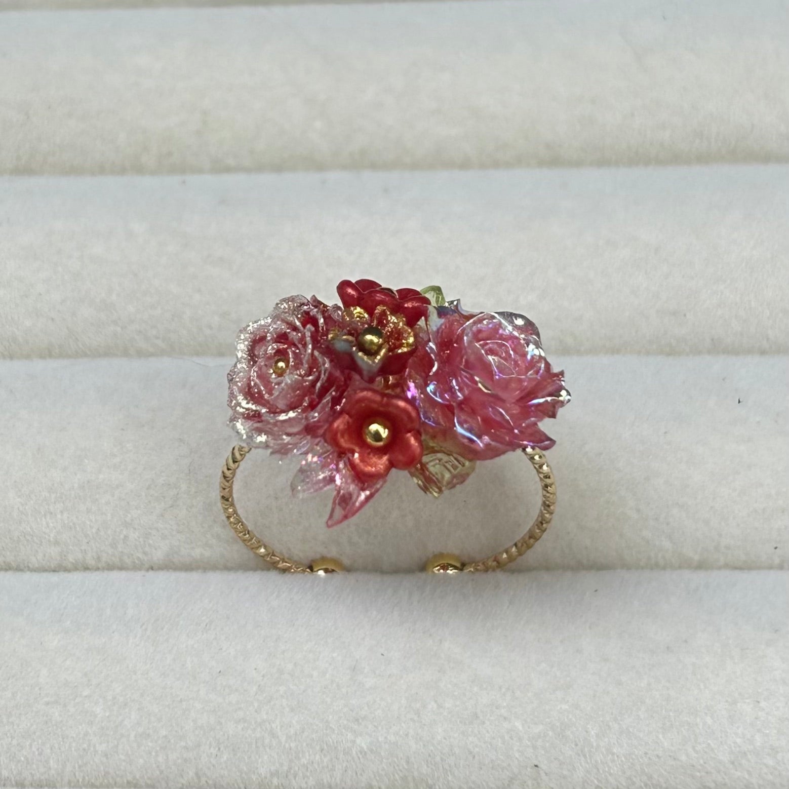 Handmade Colorful Rose Ring - Explore Monet's Garden