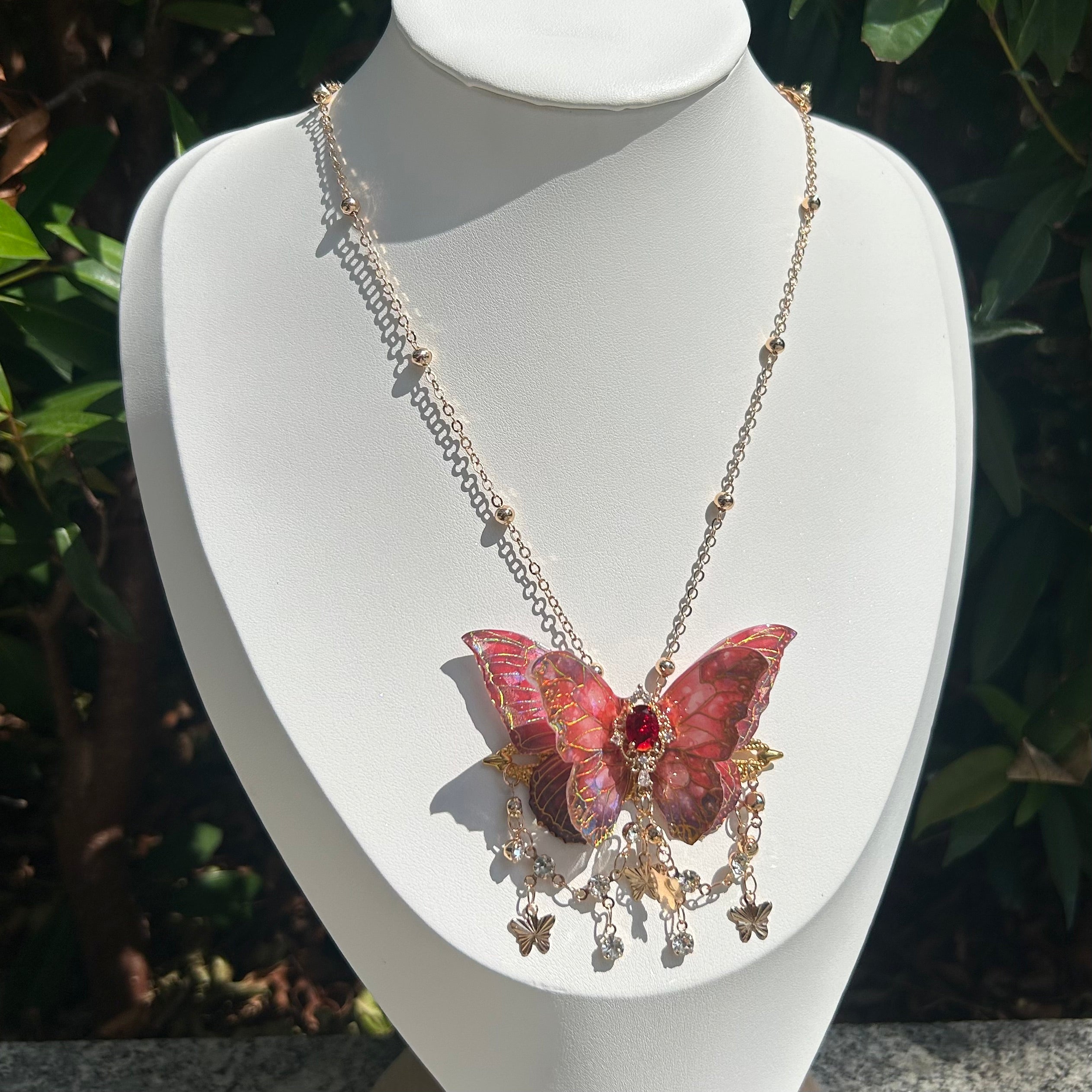 Butterfly Laser Iridescent Necklace - Butterfly Fairy